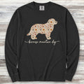 Bernese Mountain Dog Fall Long Sleeve Tee - Black