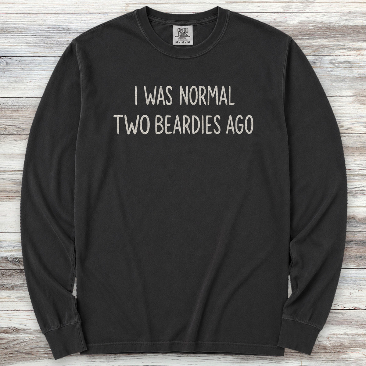 Bearded Collie Normal Long Sleeve Tee - Black