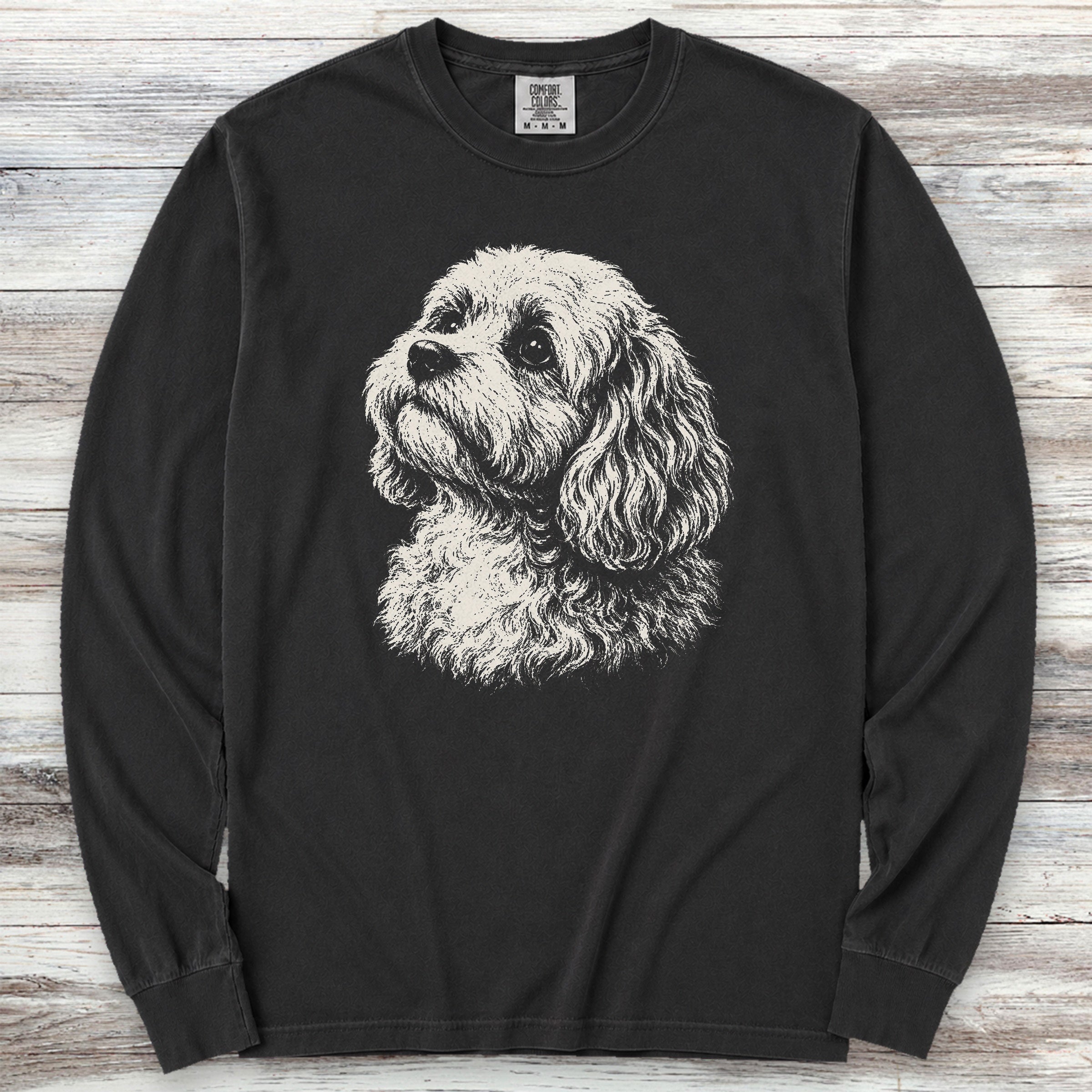 Cavapoo Loyalty Long Sleeve Tee - Black