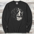 Bernese Mountain Dog Butterfly Long Sleeve Tee - Black
