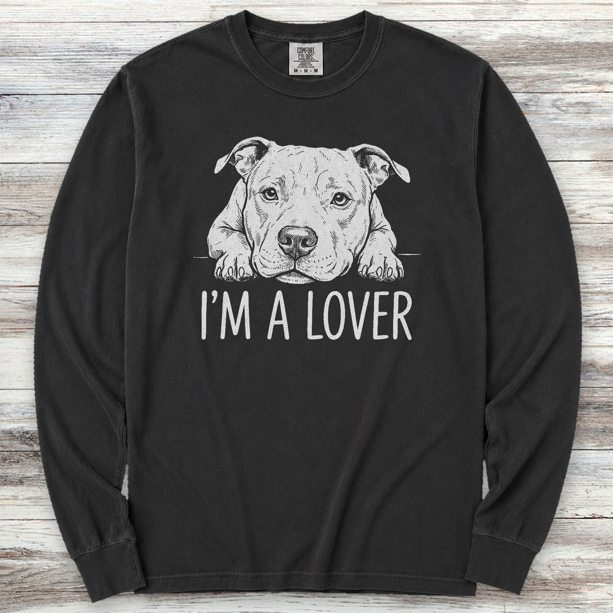 Pit Bull Lover Long Sleeve Tee - Black