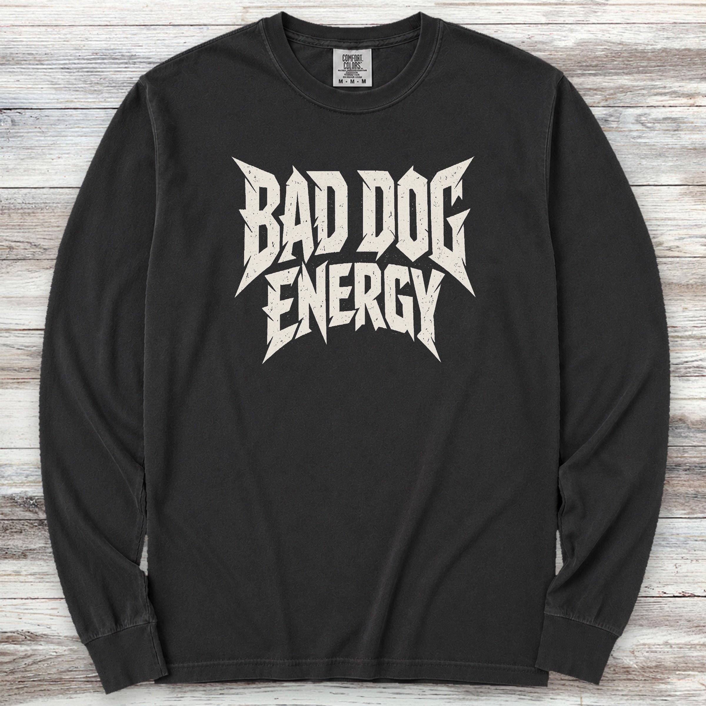 Bad Dog Energy Long Sleeve Tee - Black