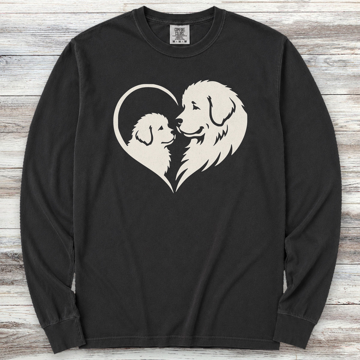 Newfoundland Heart Bond Long Sleeve Tee - Black