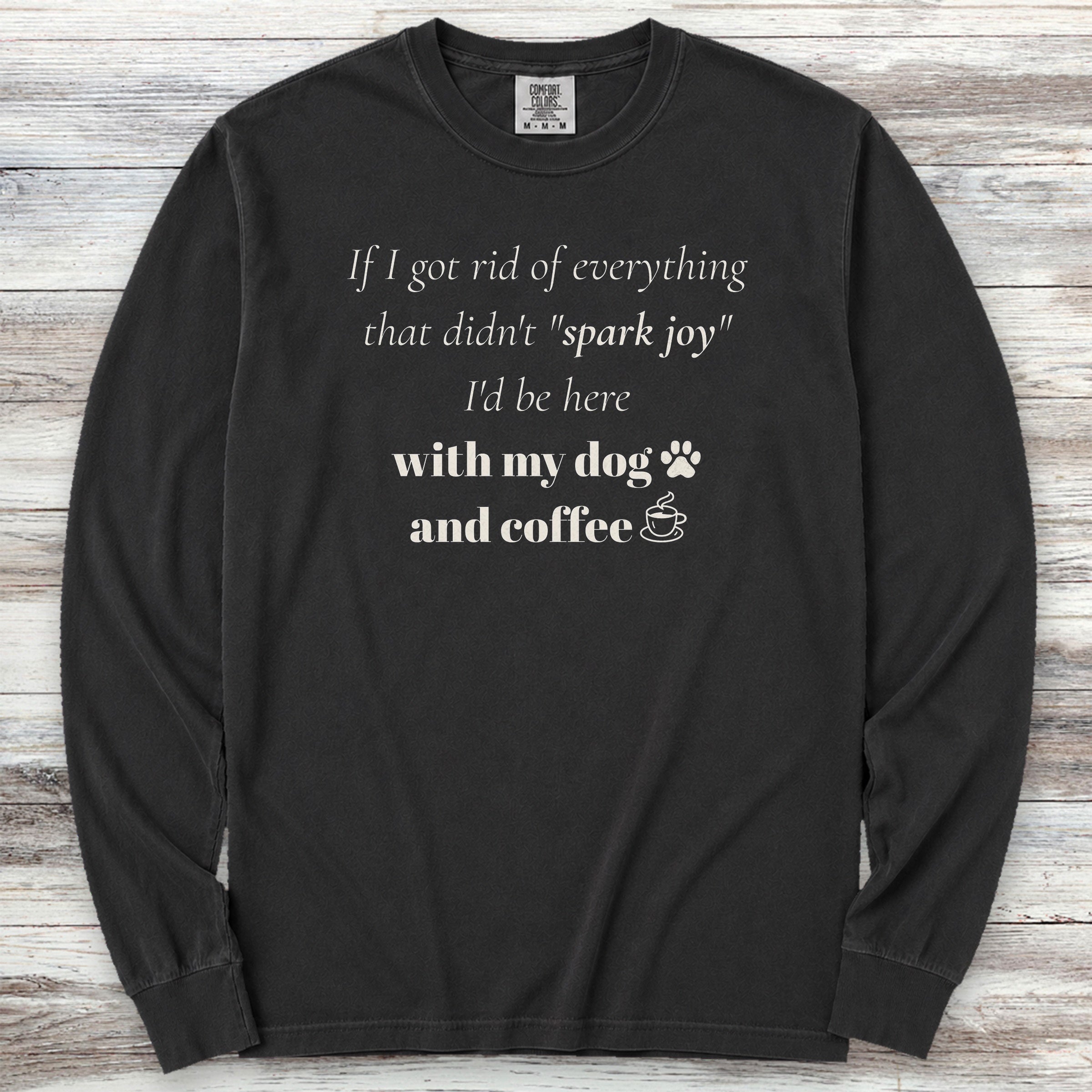 Spark Joy Long Sleeve Tee - Black