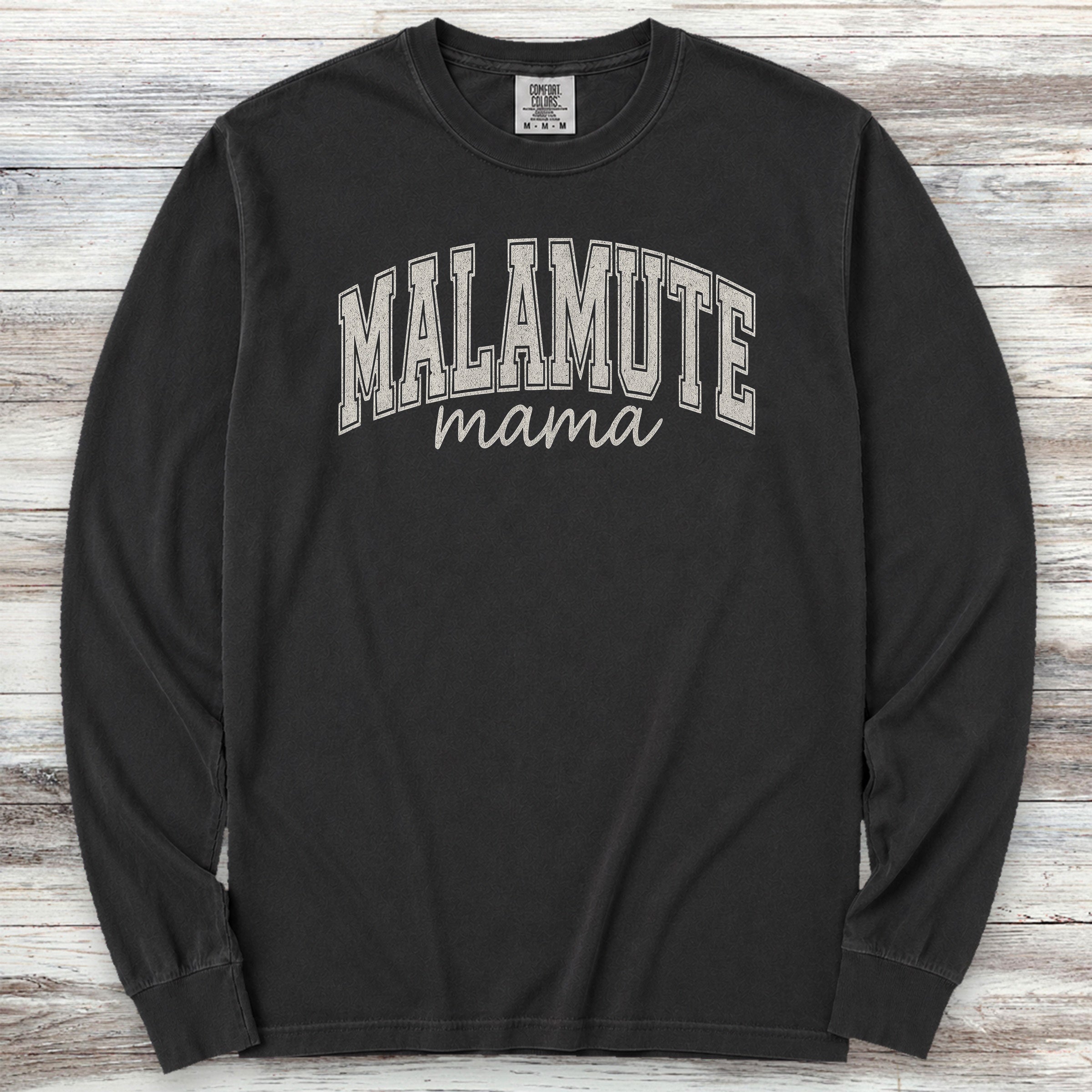 Malamute Mama Long Sleeve Tee - Black