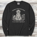 Golden Retriever Inner Peace Long Sleeve Tee - Black