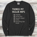 Australian Cattle Dog Nip List Long Sleeve Tee - Black