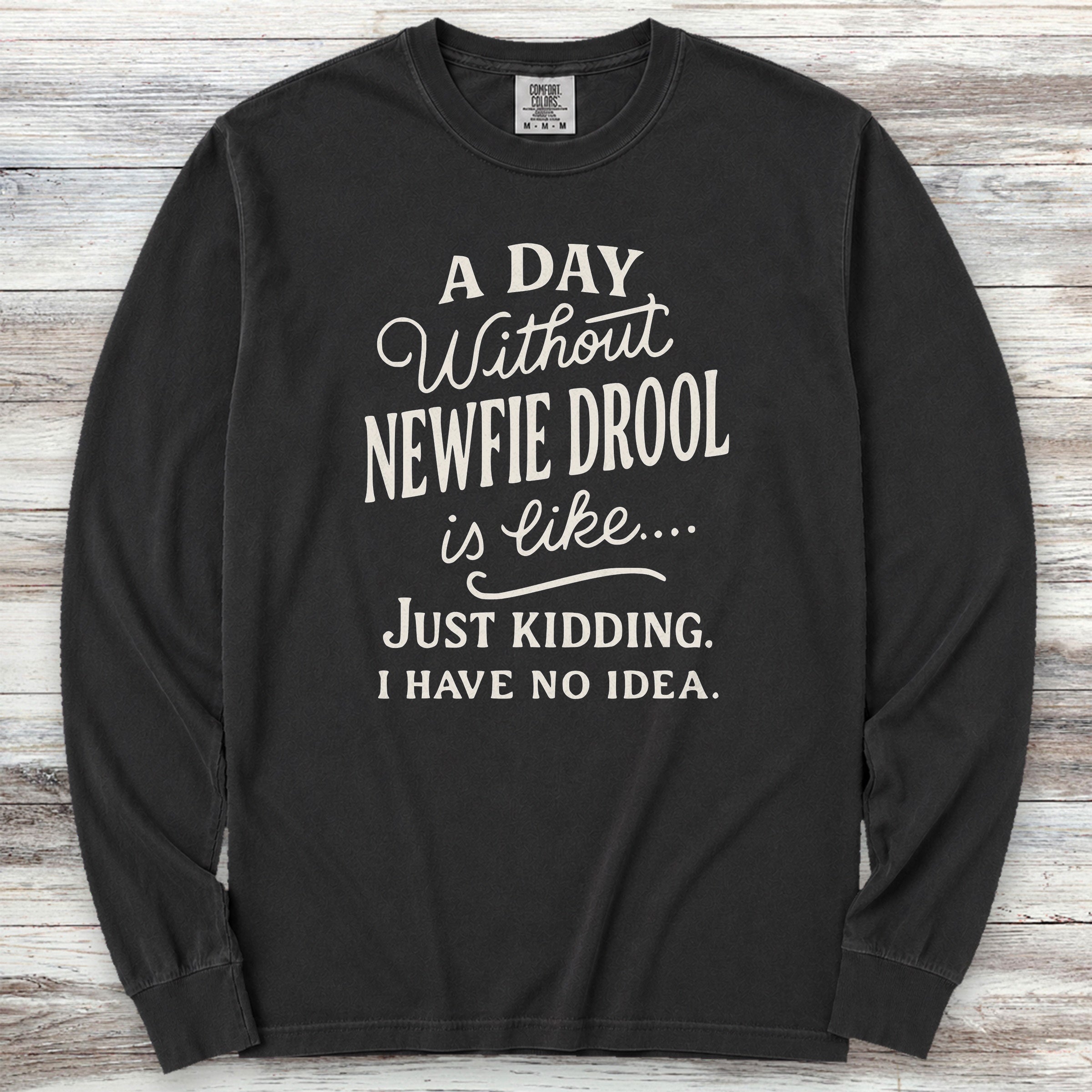 Newfoundland Drool Days Long Sleeve Tee - Black