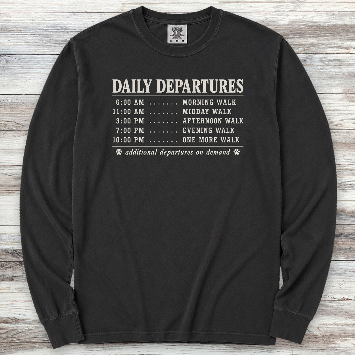 Daily Departures Long Sleeve Tee - Black
