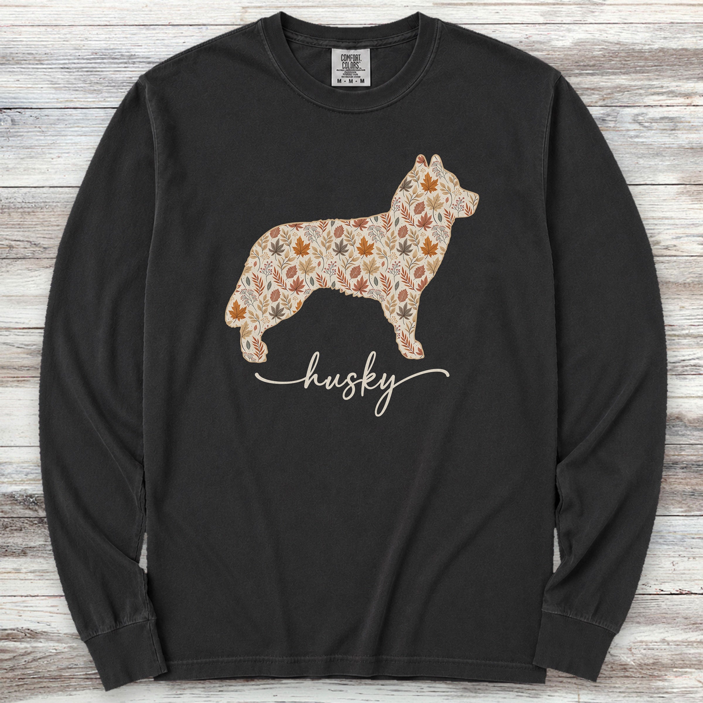 Husky Fall Long Sleeve Tee - Black