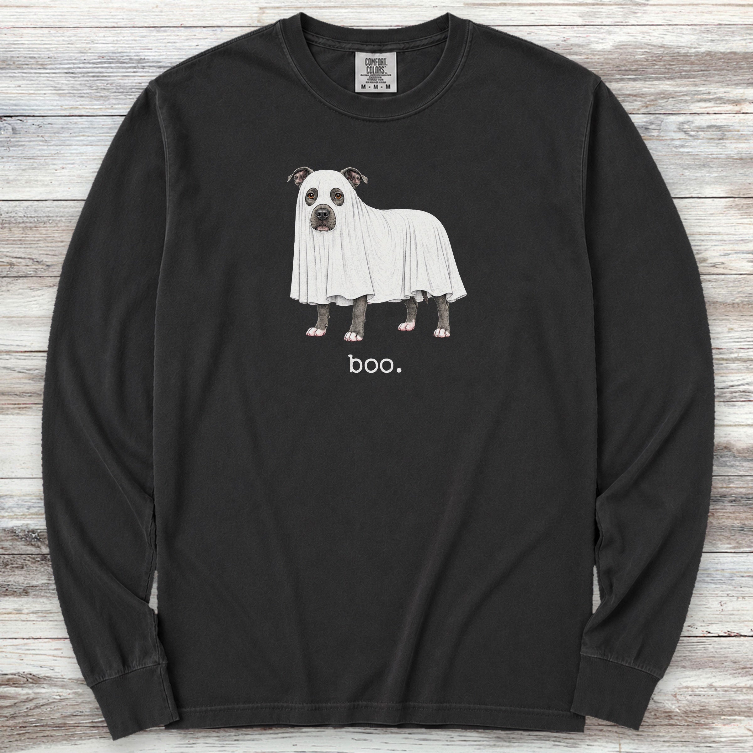Pit Bull Boo Long Sleeve Tee - Black