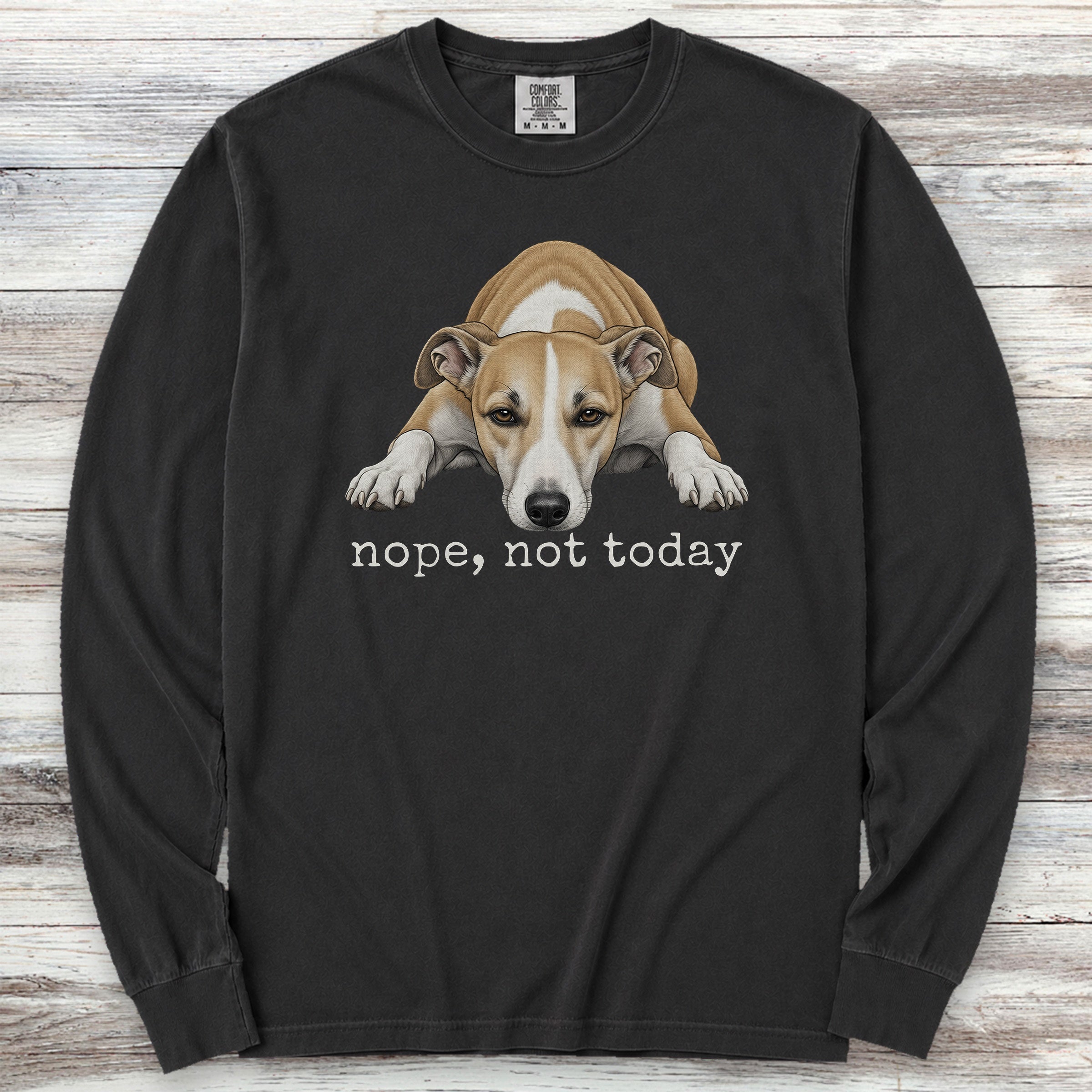 Whippet Nope Long Sleeve Tee - Black