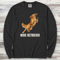 Golden Retriever Wide Retriever Long Sleeve Tee - Black