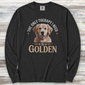 Golden Retriever Therapy Long Sleeve Tee - Black