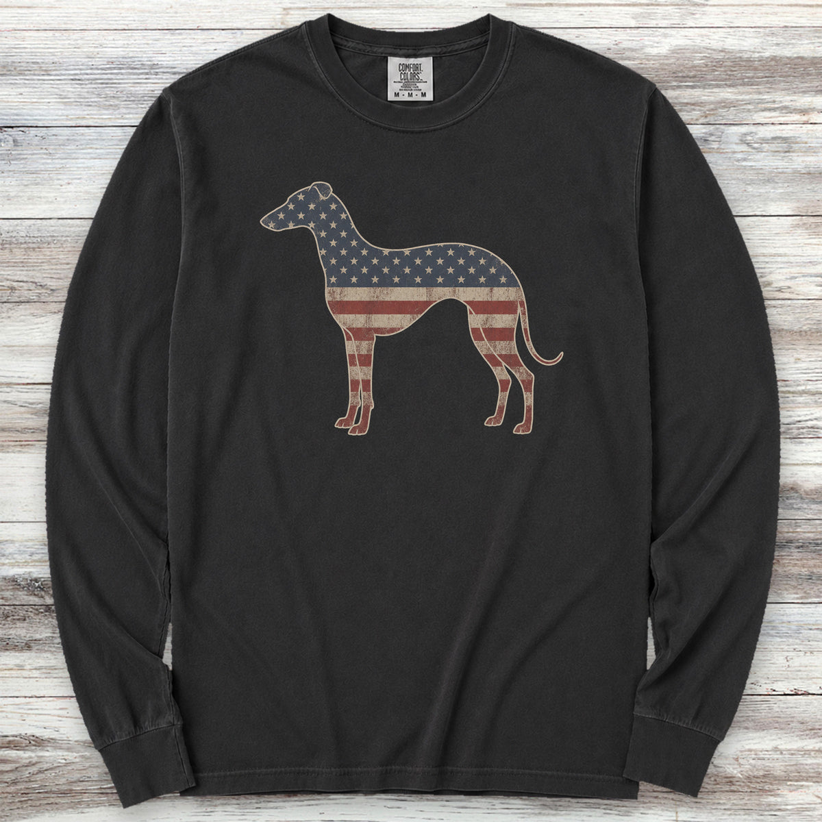 Whippet Vintage USA Long Sleeve Tee - Black