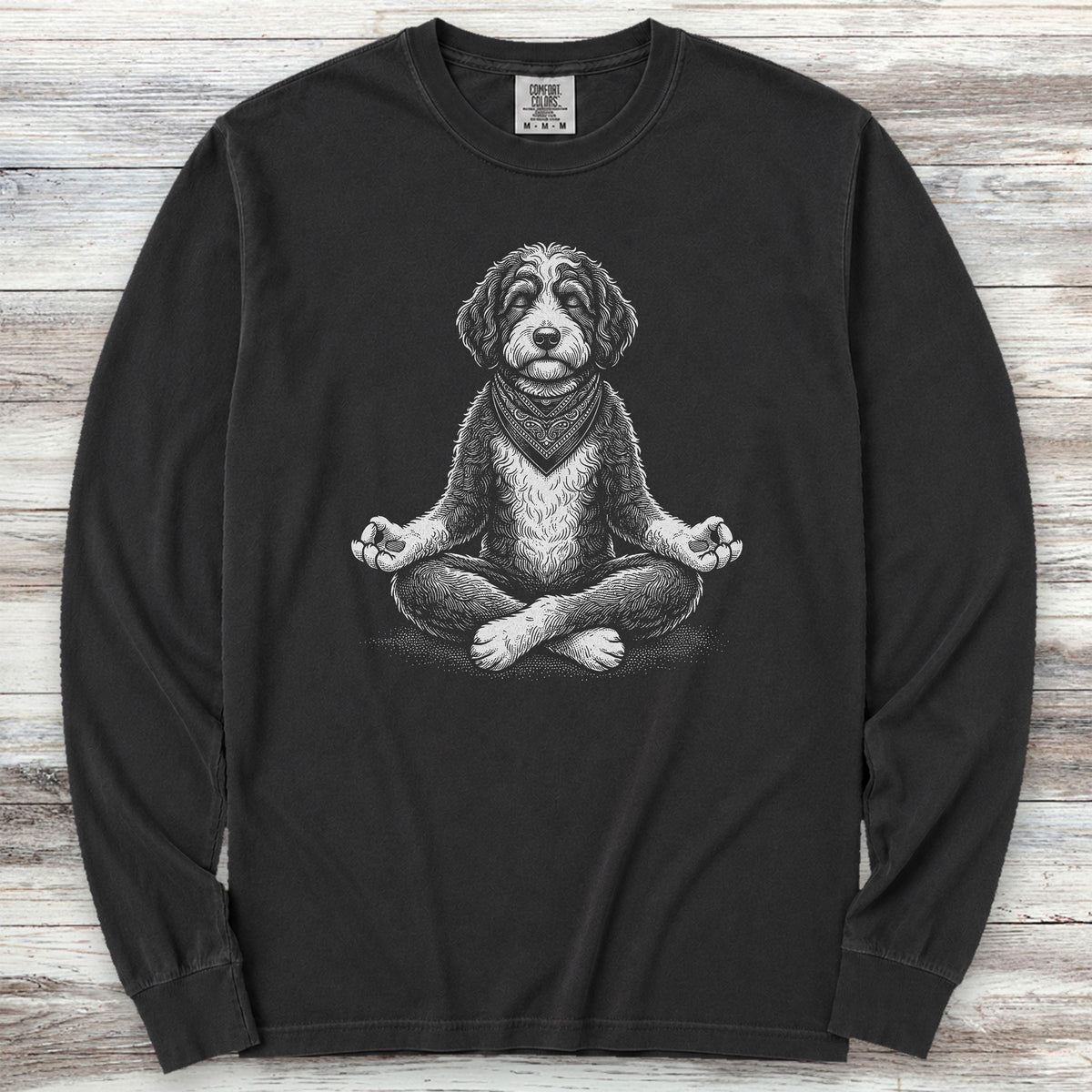 Bernedoodle Still Waters Long Sleeve Tee - Black