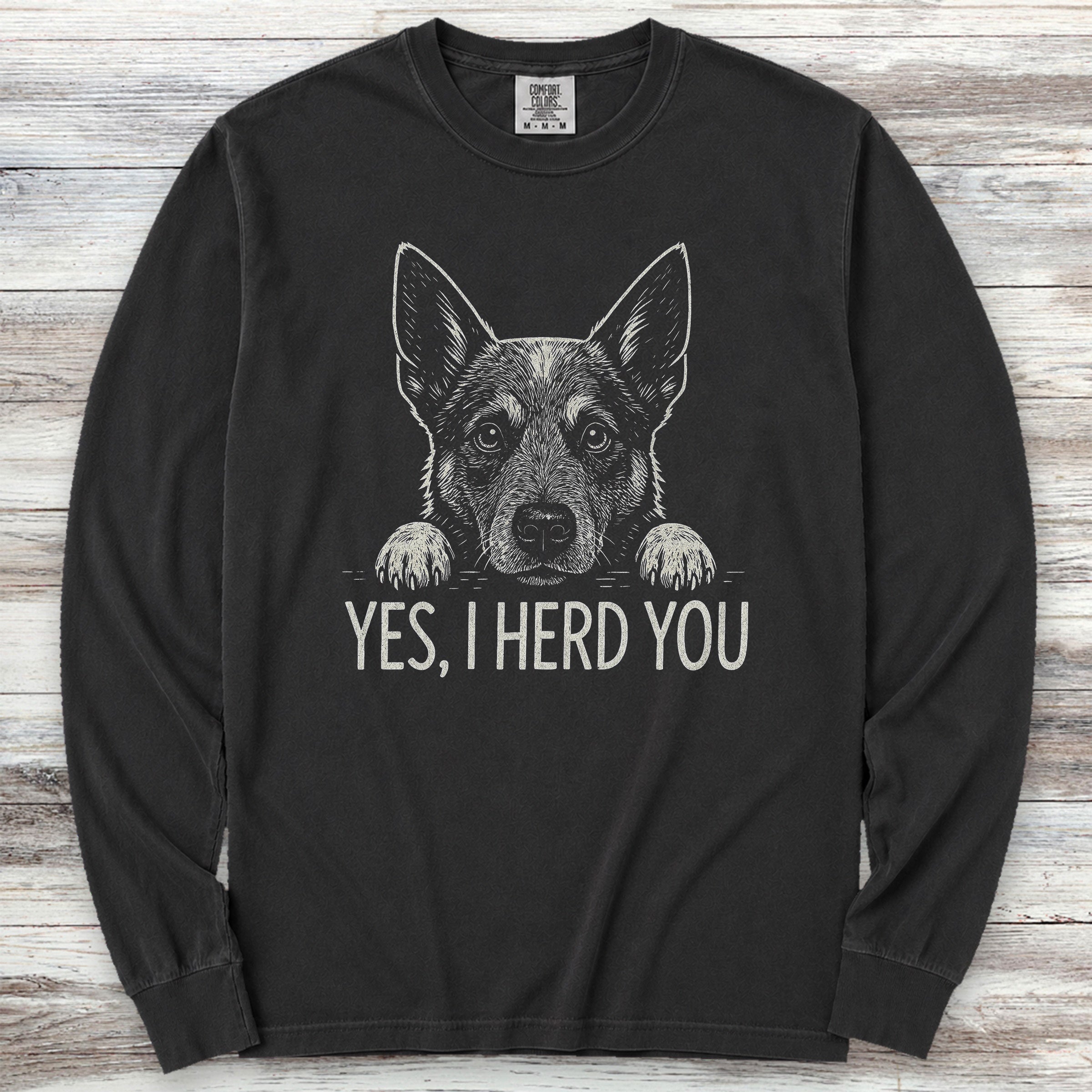 Australian Cattle Dog Herd You Long Sleeve Tee - Black