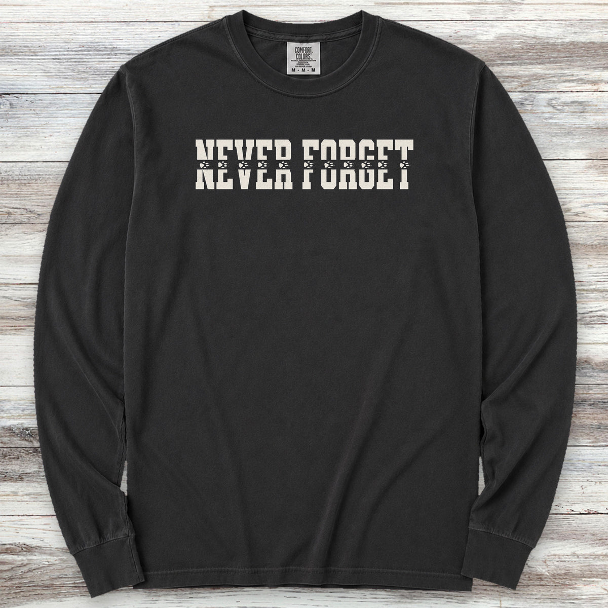 Never Forget Long Sleeve Tee - Black