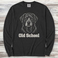 Labrador Retriever Black Old School Long Sleeve Tee - Black