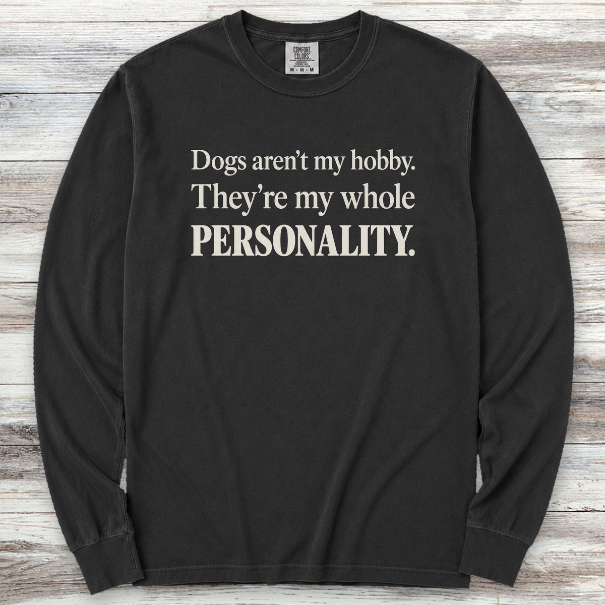 Whole Personality Long Sleeve Tee - Black
