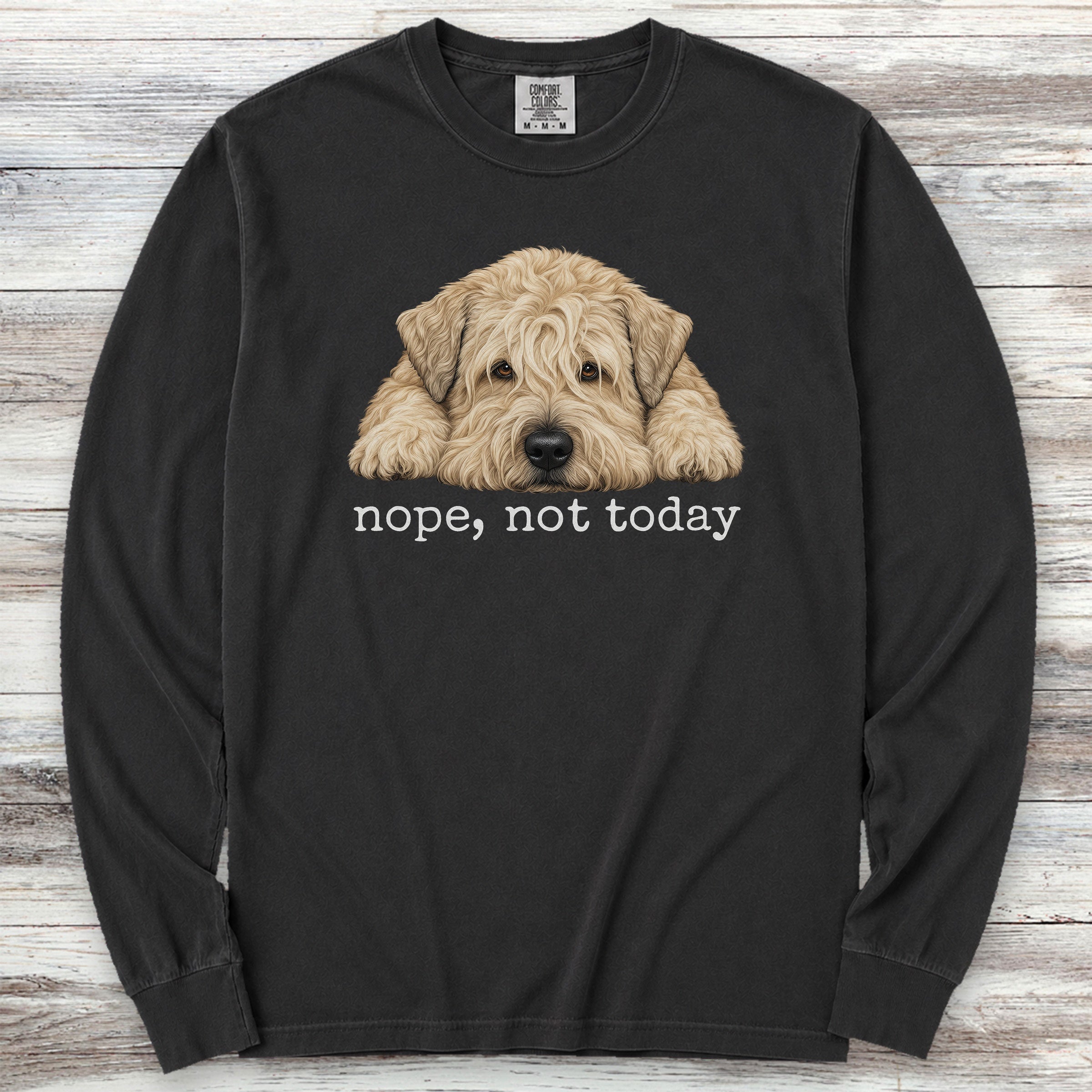 Wheaten Nope Long Sleeve Tee - Black