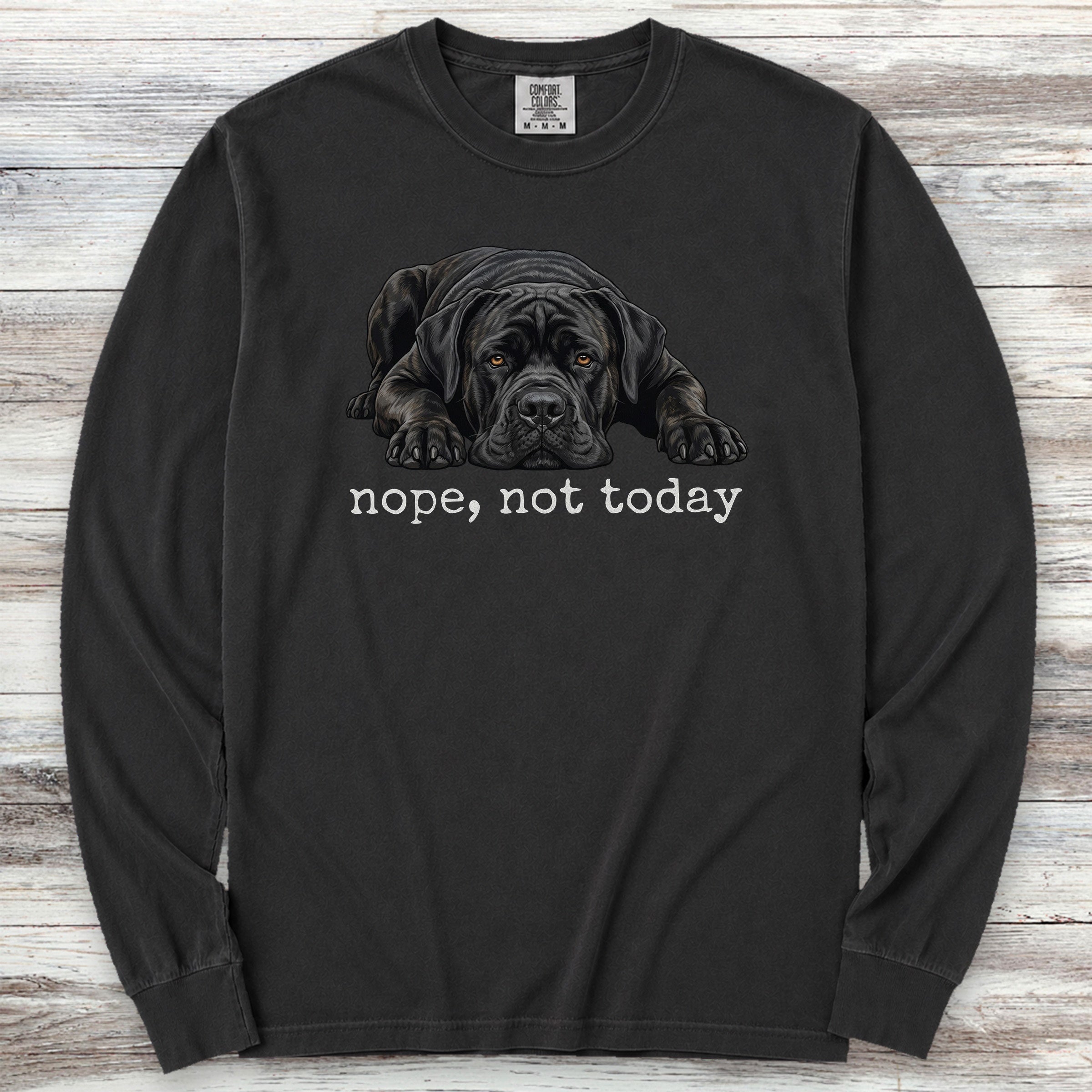 Cane Corso Nope Long Sleeve Tee - Black