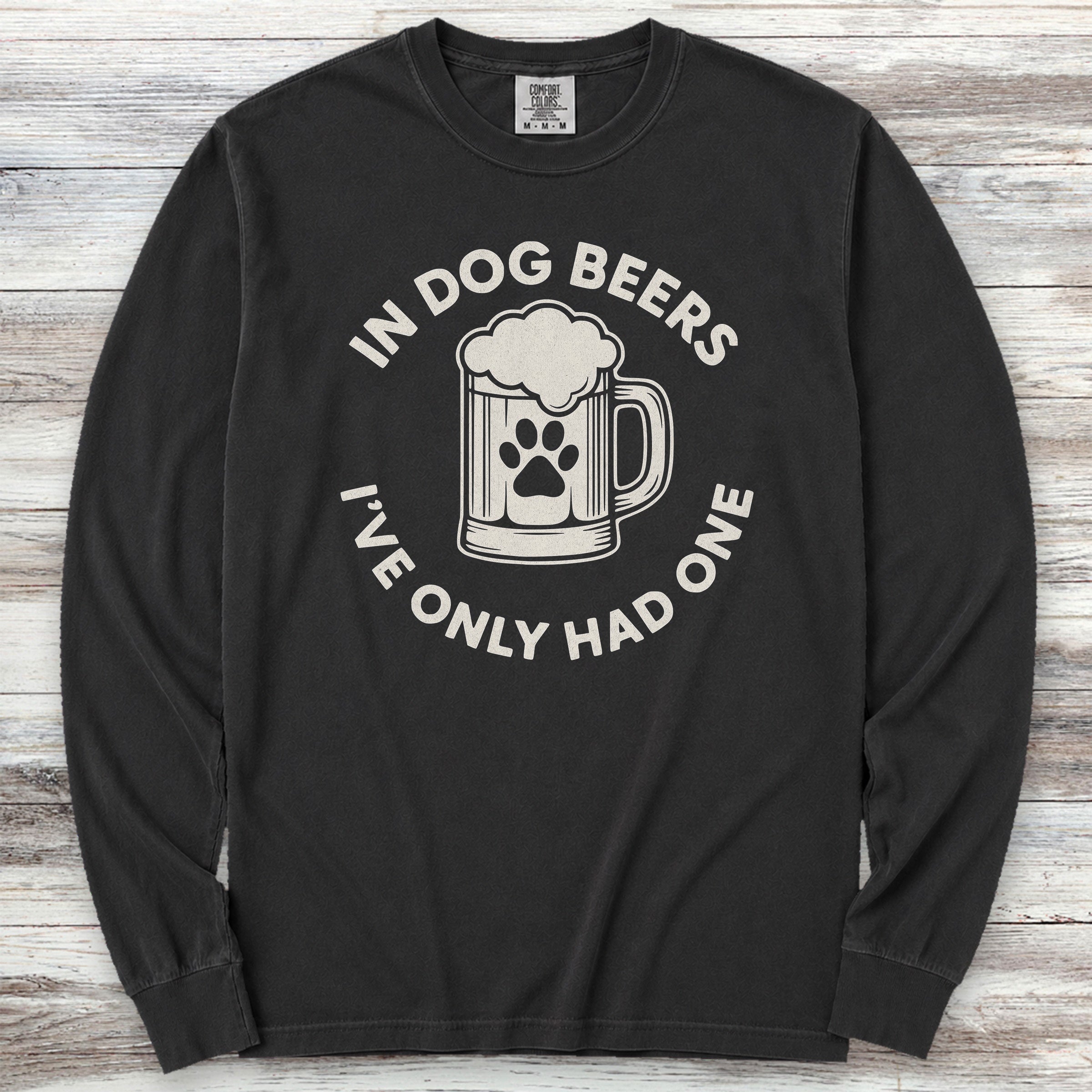 Dog Beers Long Sleeve Tee - Black