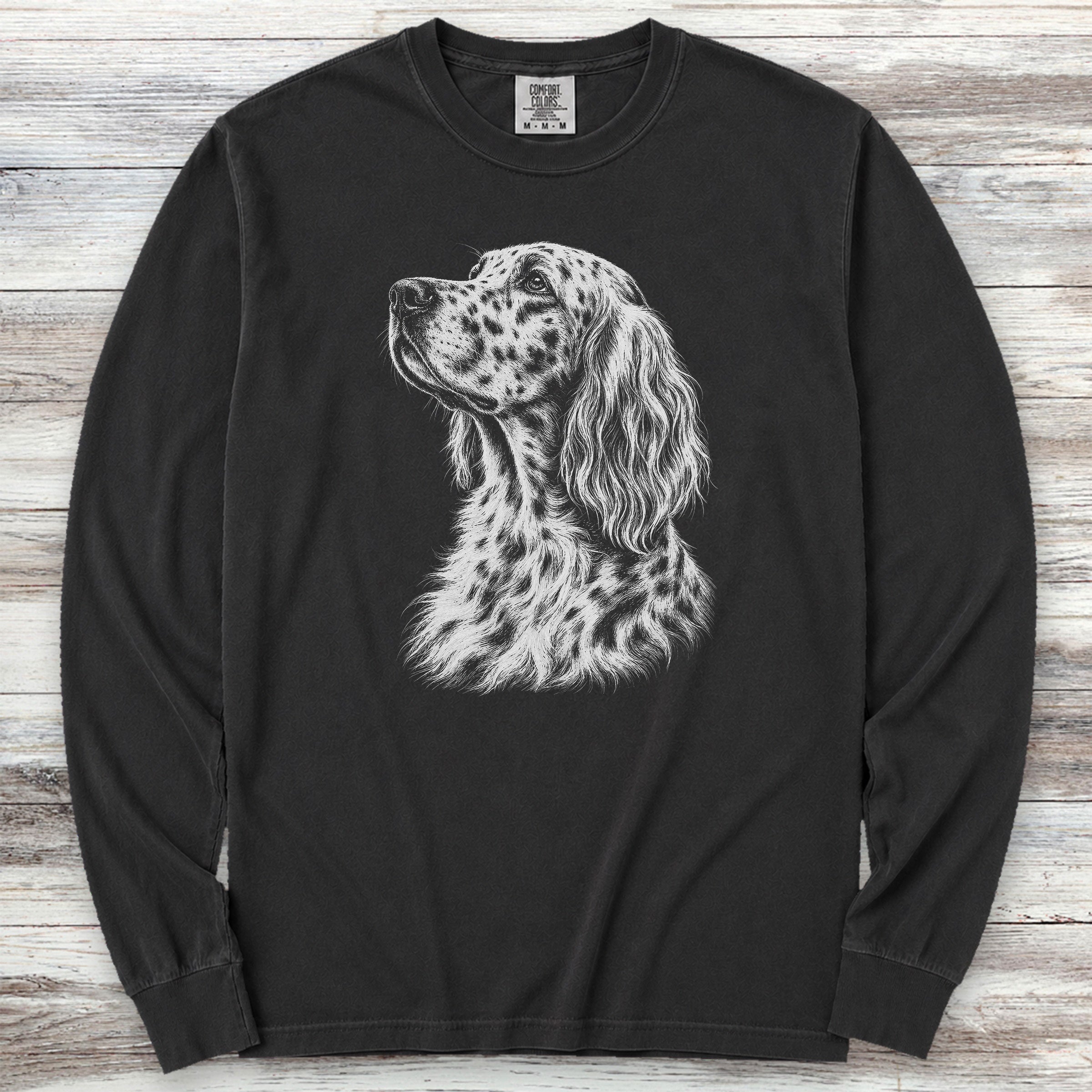 English Setter Loyalty Long Sleeve Tee - Black