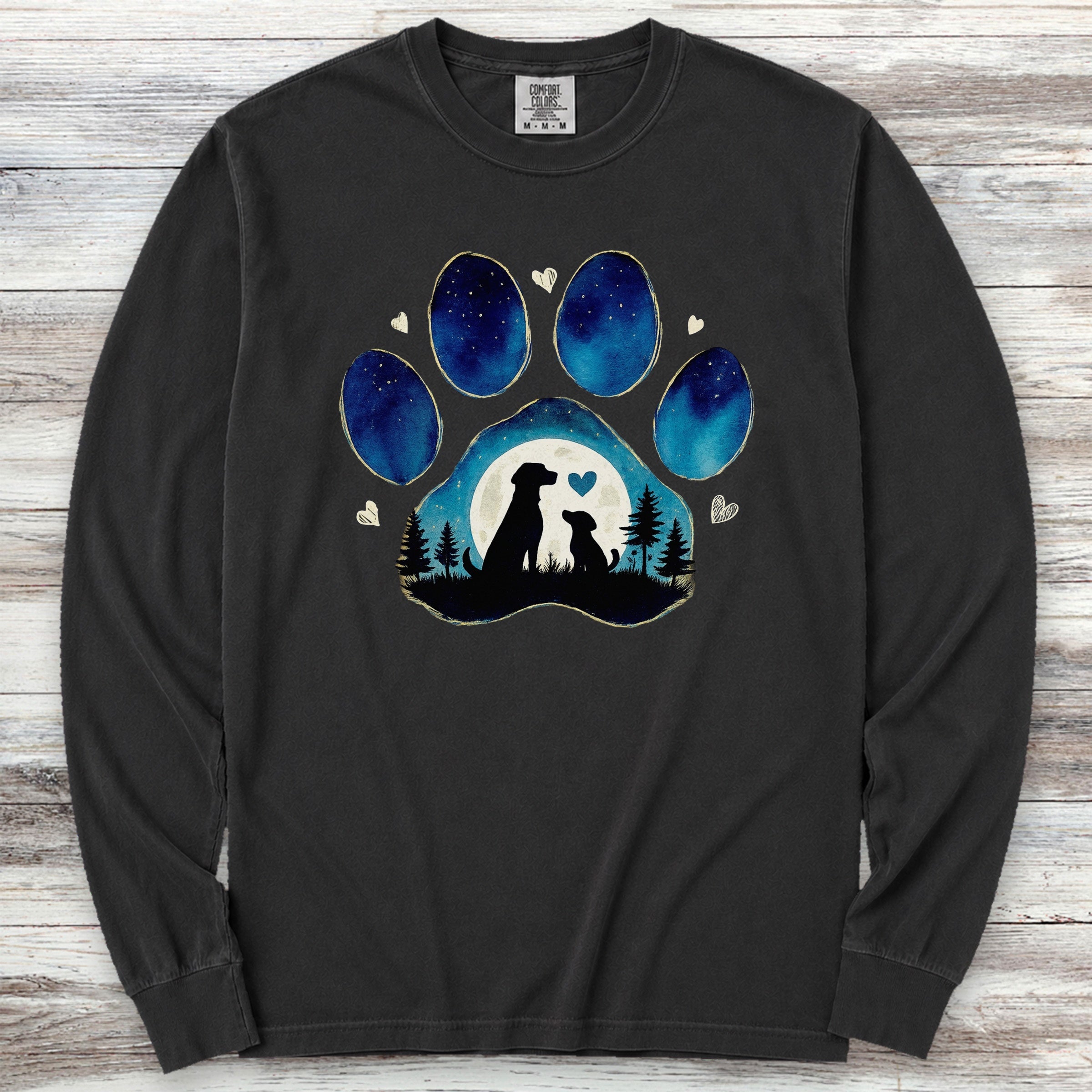 Love You to the Moon Long Sleeve Tee - Black
