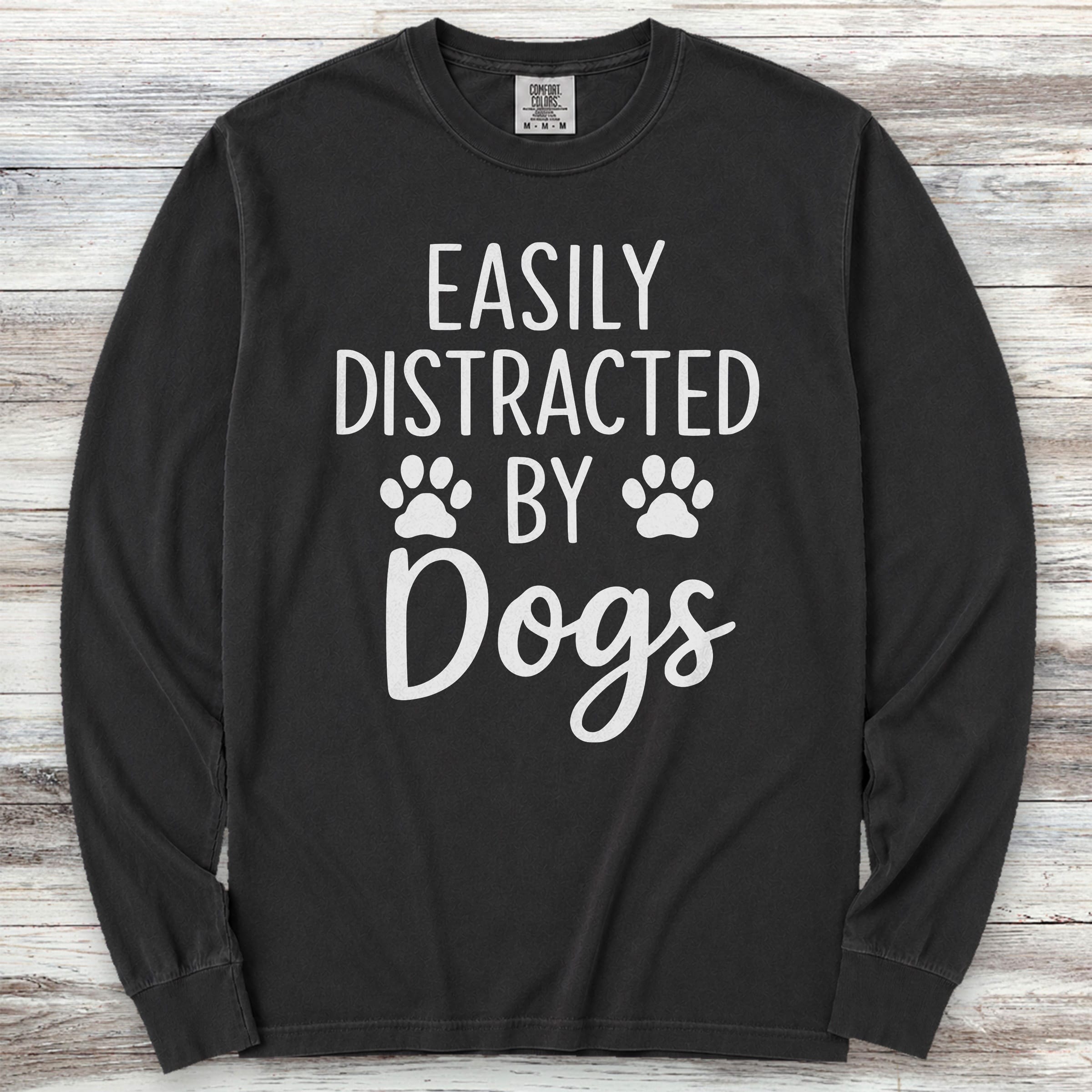 Distracted Long Sleeve Tee - Black