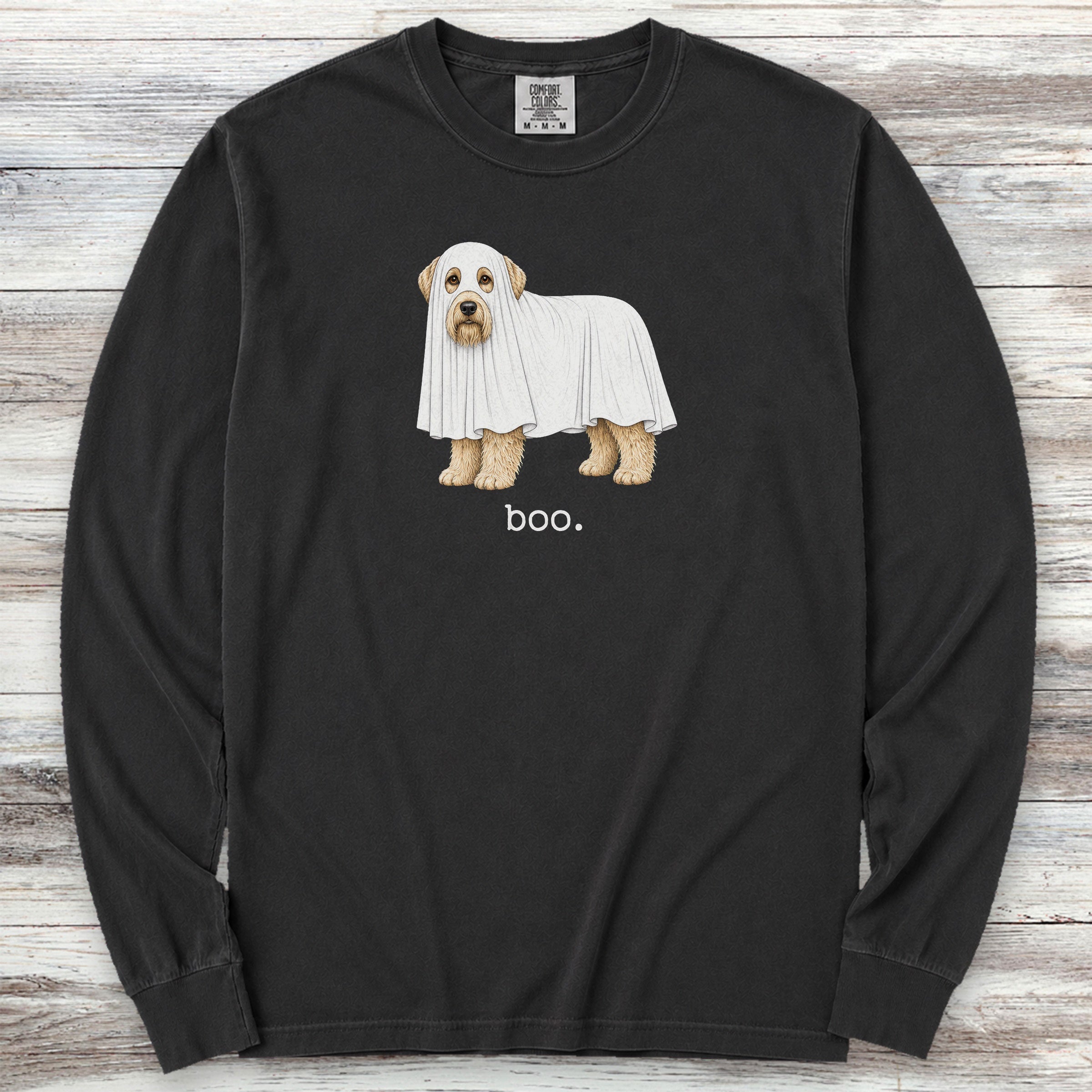 Soft Coated Wheaten Terrier Boo Long Sleeve Tee - Black