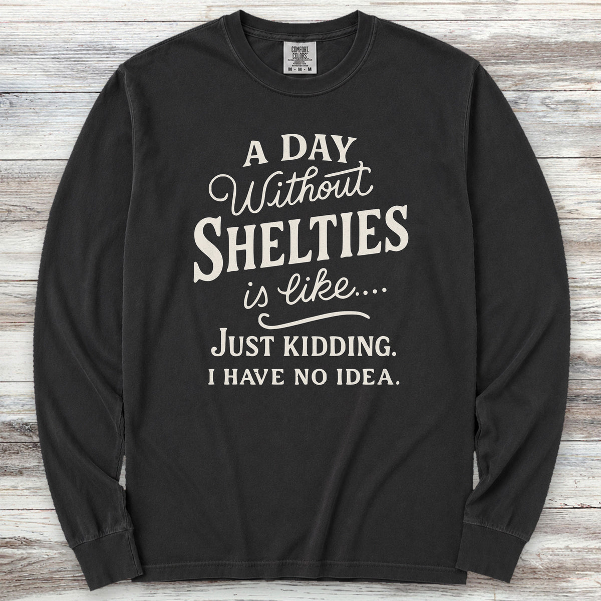 Shetland Sheepdog Days Long Sleeve Tee - Black
