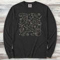 Dachshund Doodles Long Sleeve Tee - Black