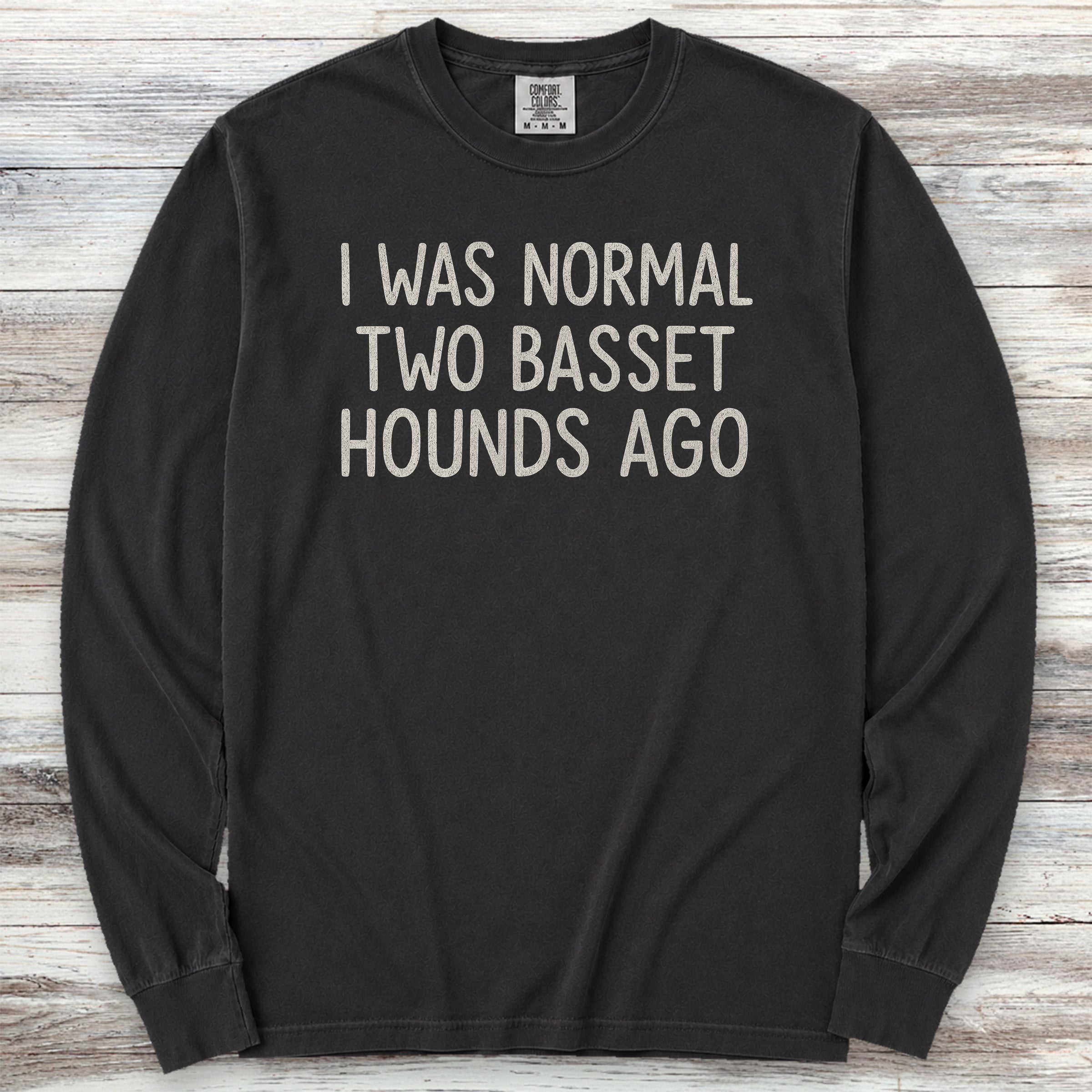Basset Hound Normal Long Sleeve Tee - Black