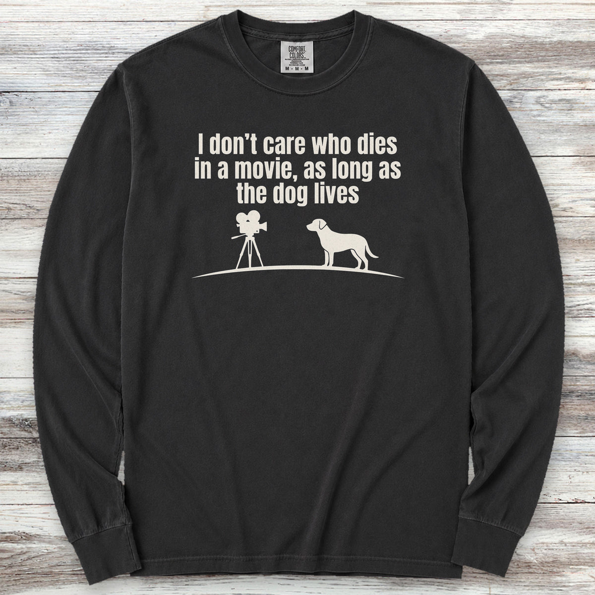 I Don't Care Who Dies Long Sleeve Tee - Black