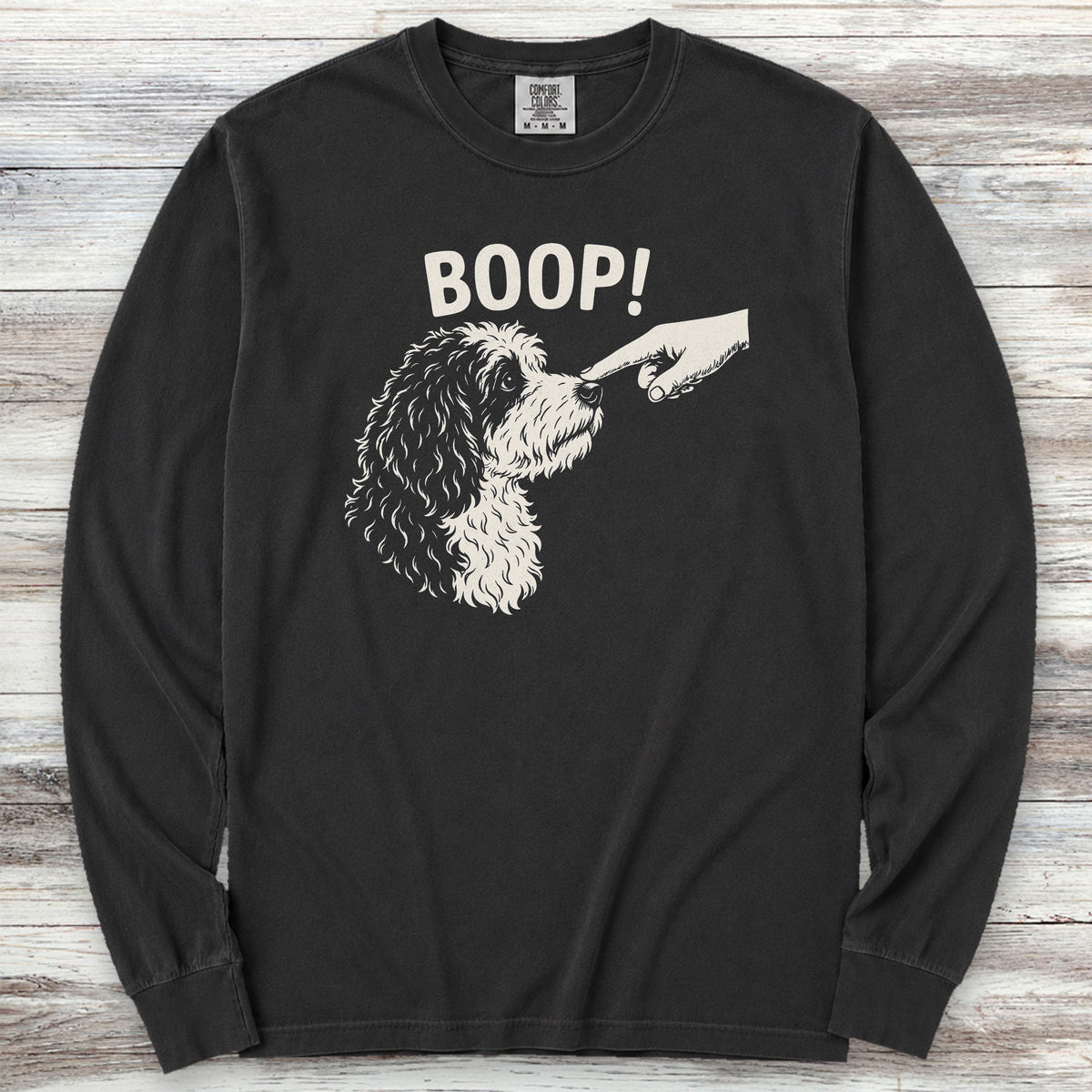 Sheepadoodle BOOP! Long Sleeve Tee - Black