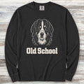 Bernese Mountain Dog Old School Long Sleeve Tee - Black