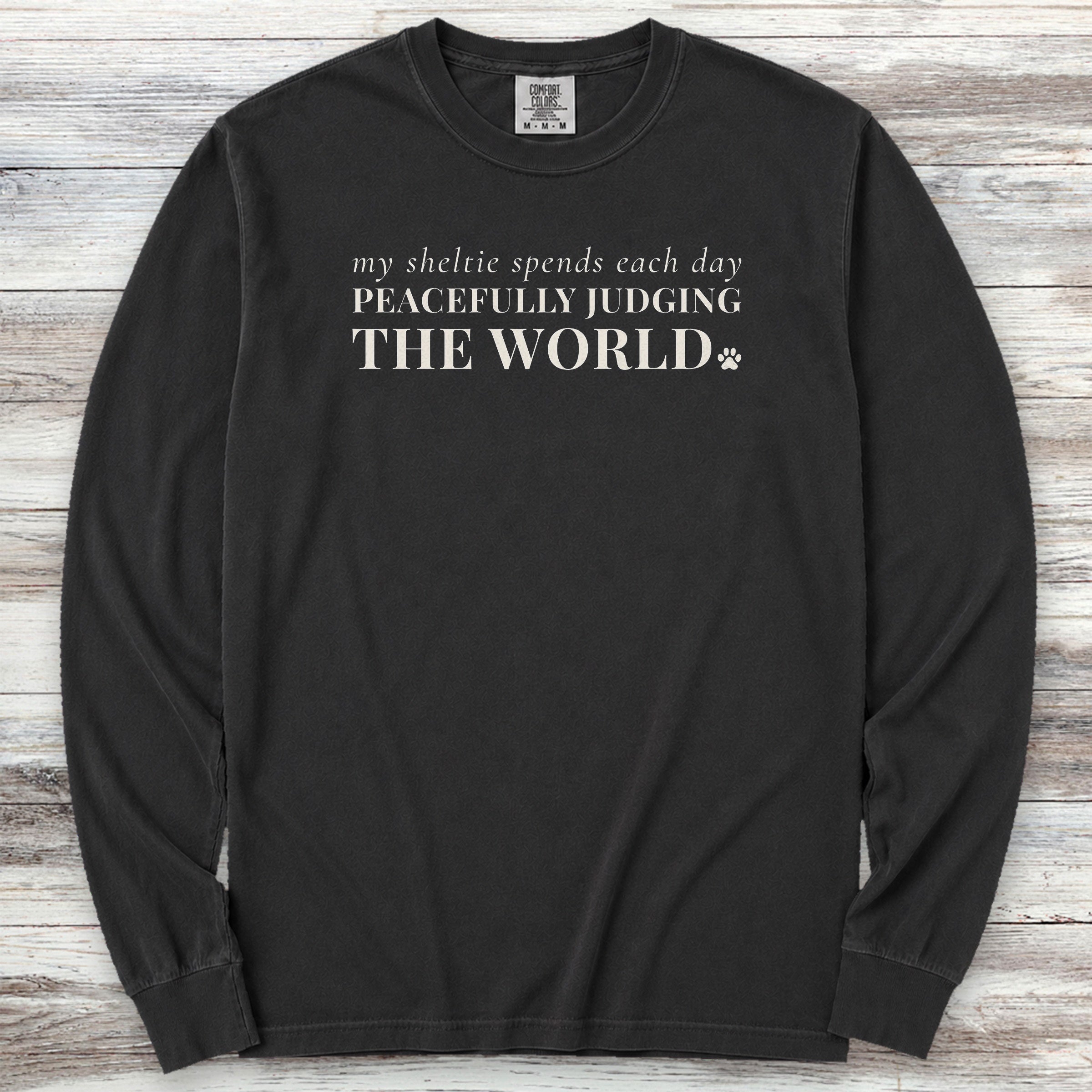 Shetland Sheepdog Judge Long Sleeve Tee - Black