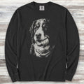 Bernese Mountain Dog Play Ball Long Sleeve Tee - Black