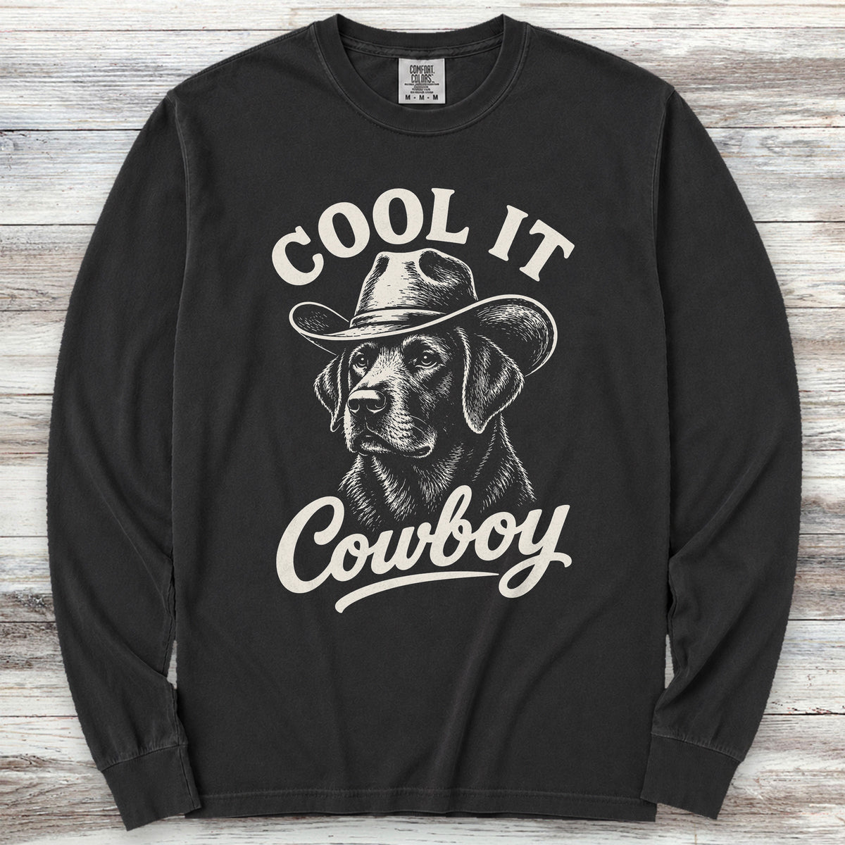 Labrador Retriever Black Cool It Long Sleeve Tee - Black