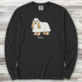 Cocker Spaniel Boo Long Sleeve Tee - Black