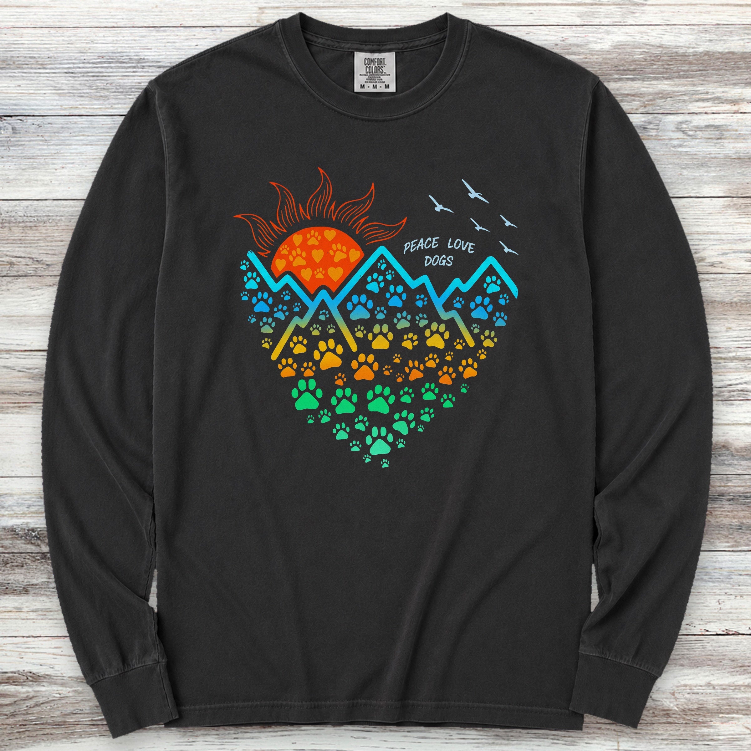 Adventure Heart Long Sleeve Tee - Black