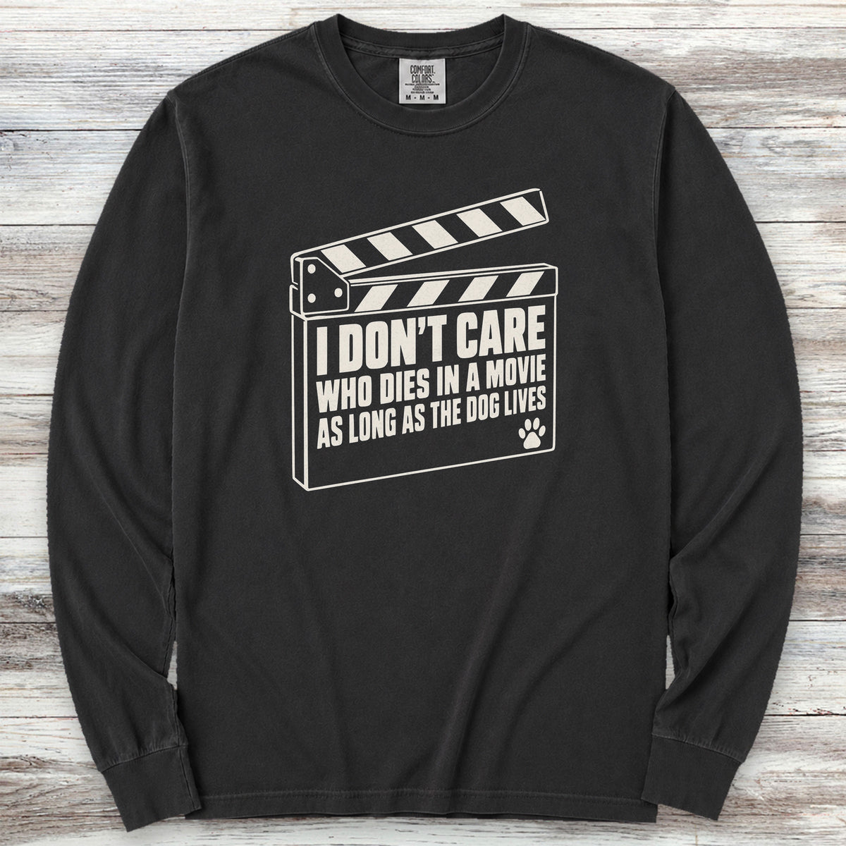 The Dog Lives Long Sleeve Tee - Black