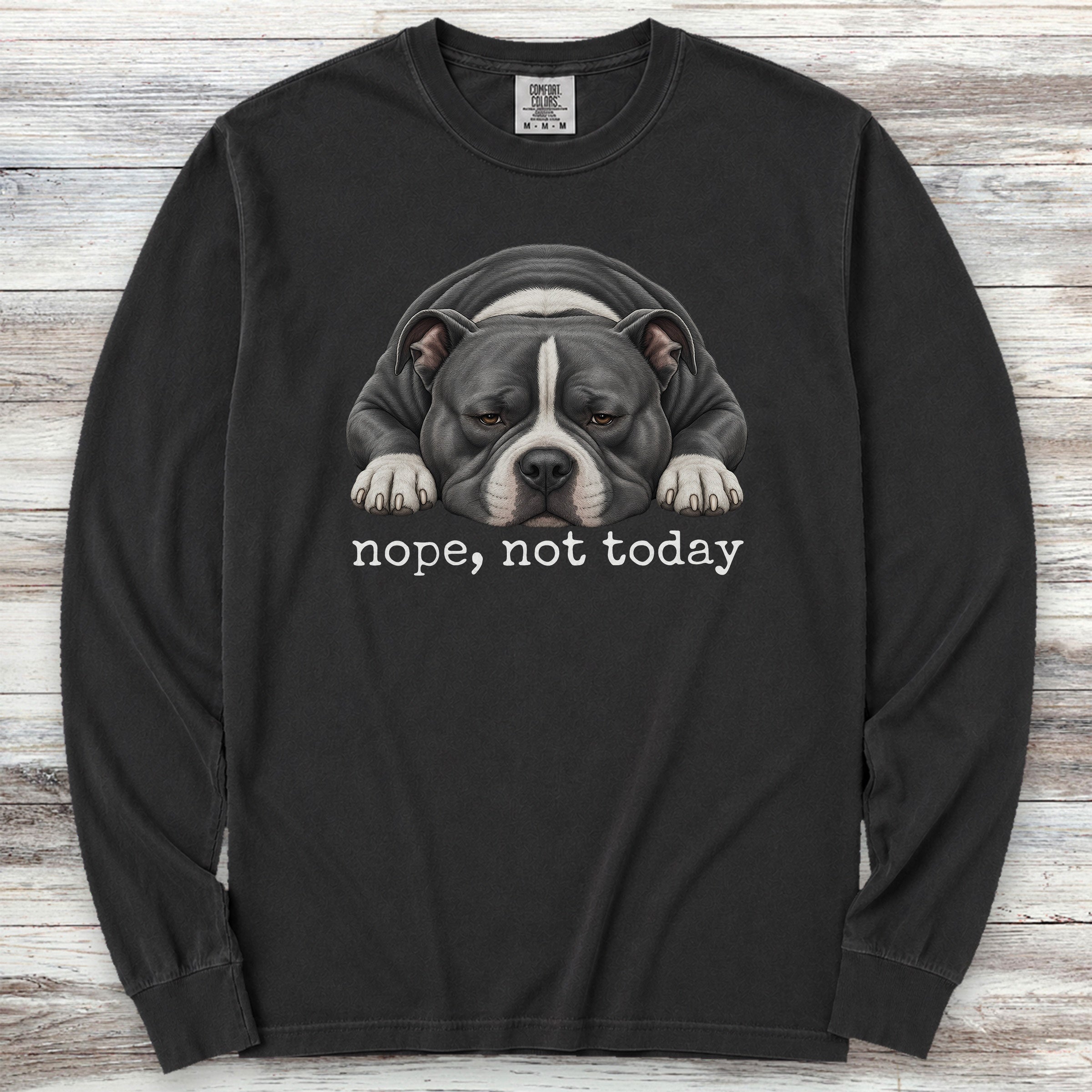 American Bully Nope Long Sleeve Tee - Black