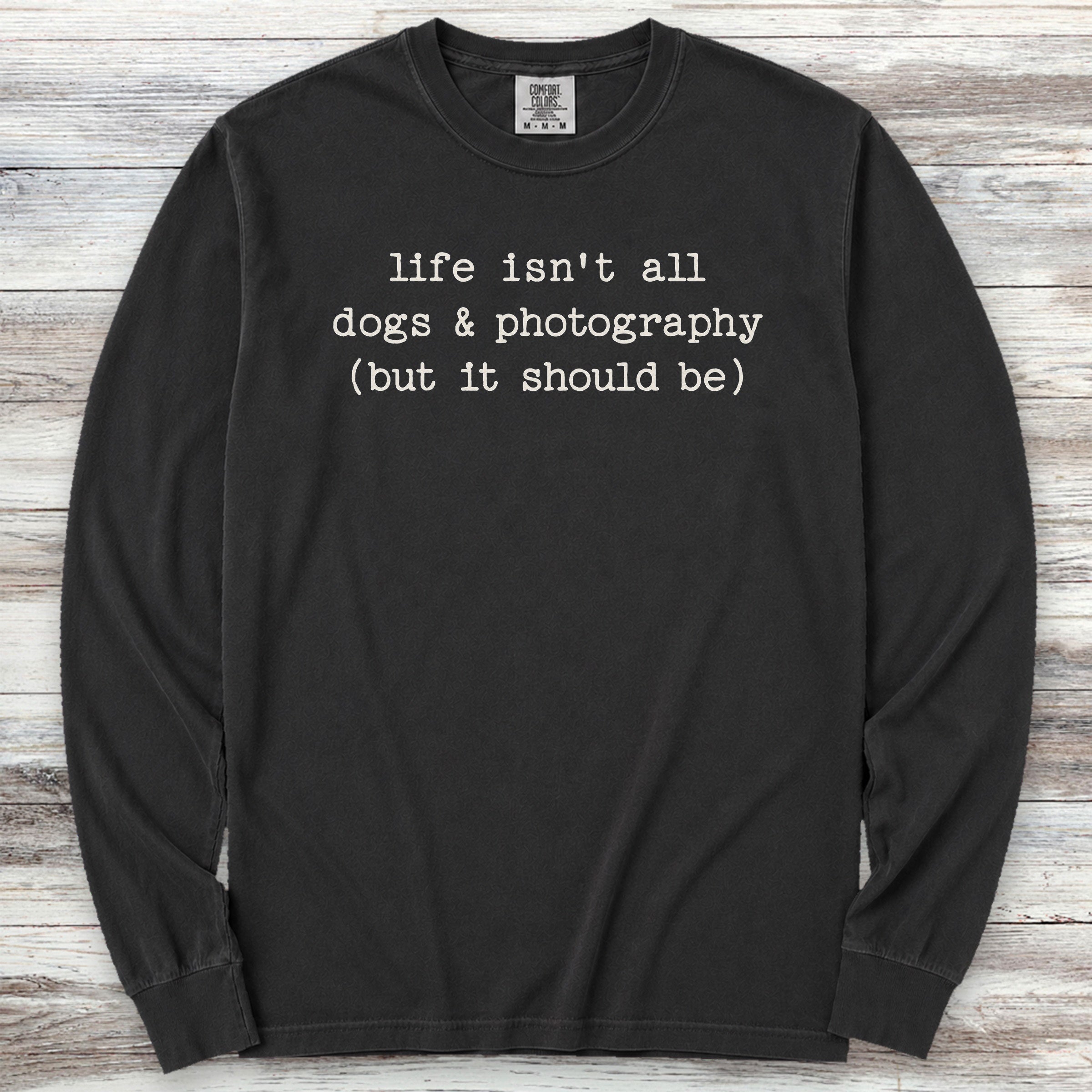 Dogs & Photography Long Sleeve Tee - Black