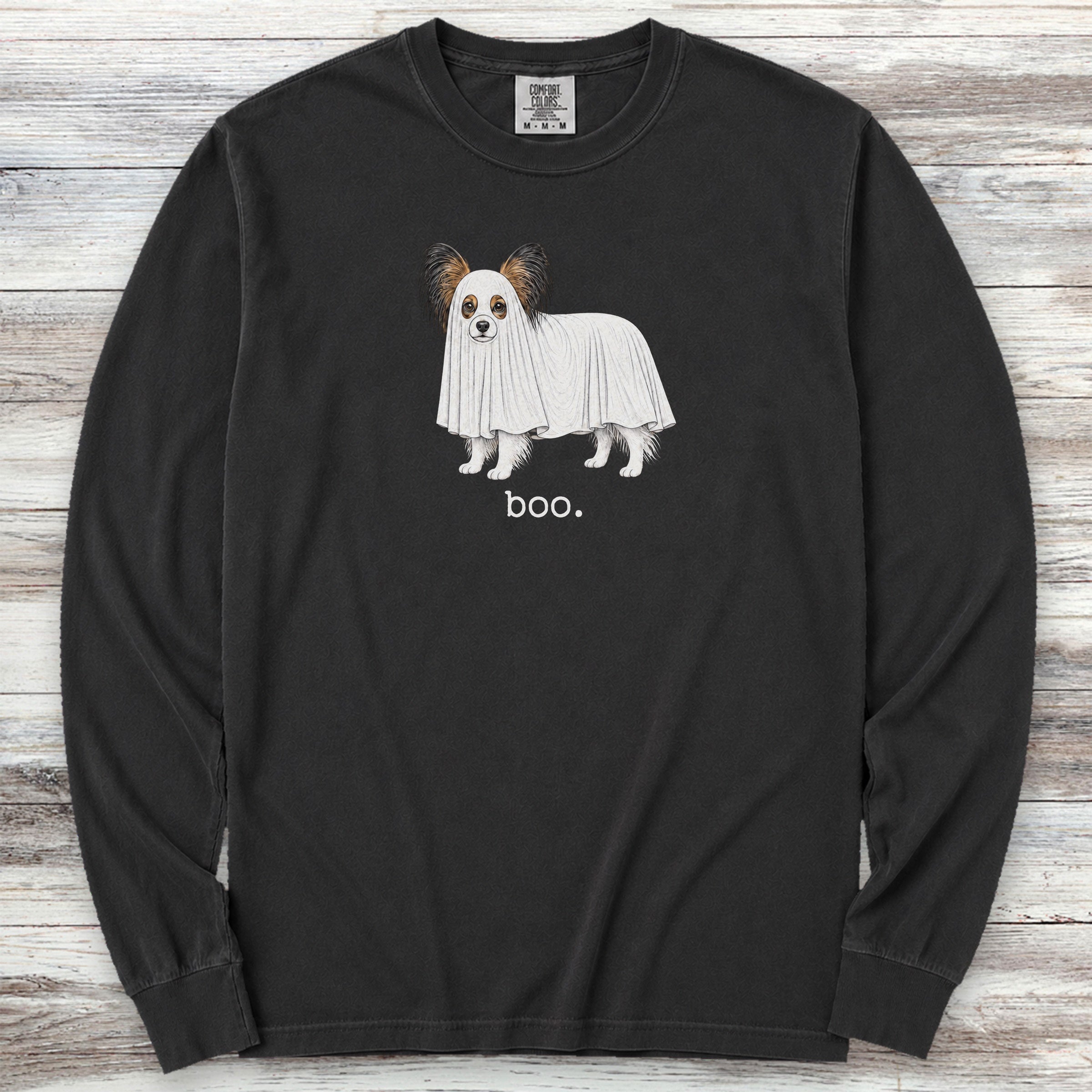 Papillon Boo Long Sleeve Tee - Black