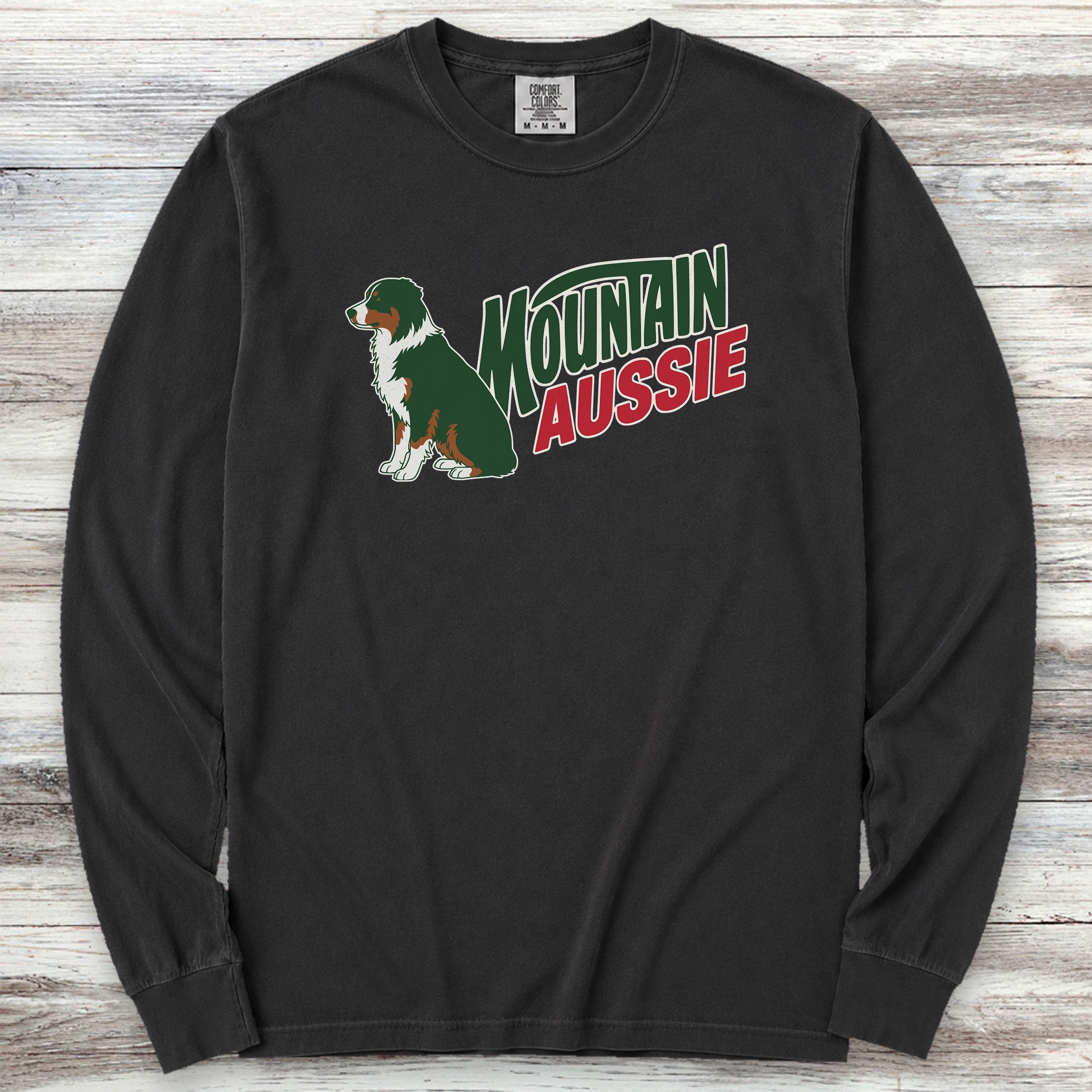 Australian Mountain Dog Long Sleeve Tee - Black