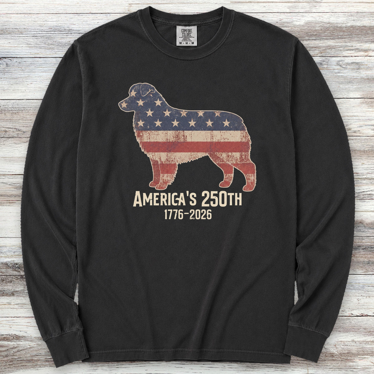 Australian Shepherd 250 Long Sleeve Tee - Black