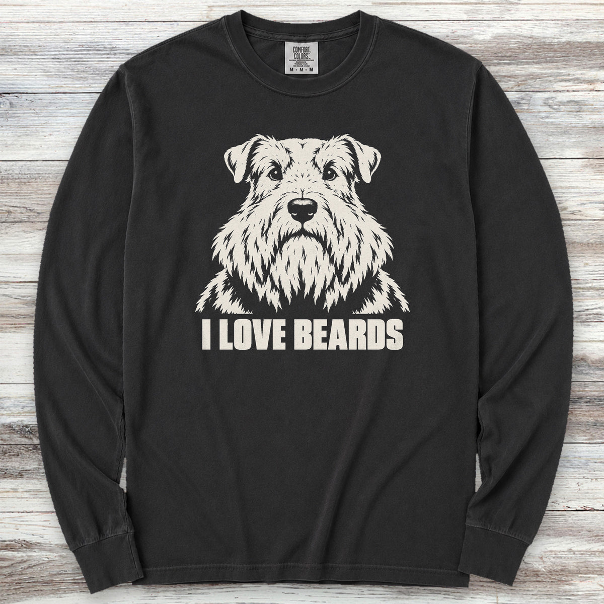 Sealyham Terrier I Love Beards Long Sleeve Tee - Black