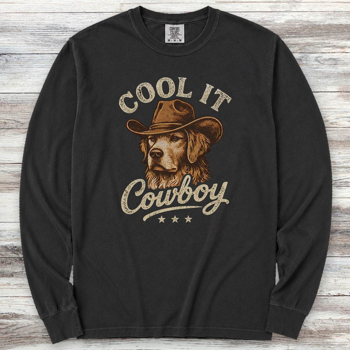 Golden Retriever Cool It Long Sleeve Tee - Black